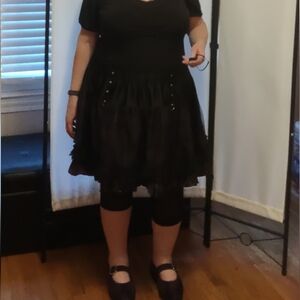 Tripp NYC Black and Purple Skirt Sz 3x